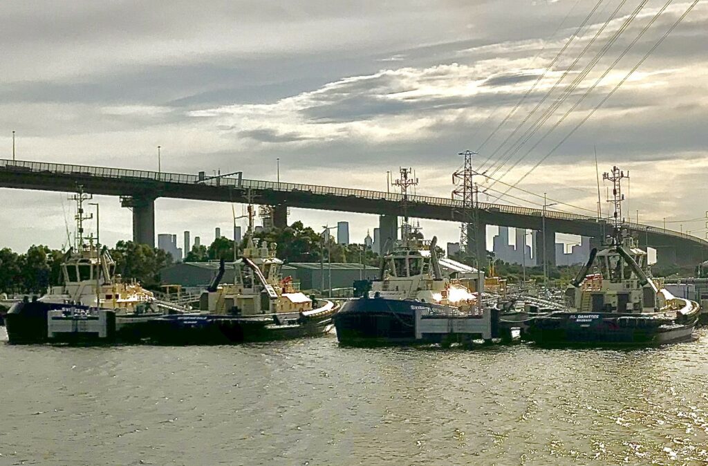Tugboats-beneath-Westgate-Bridge, Melbourne